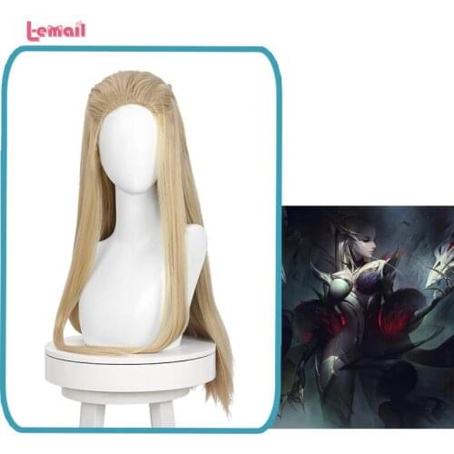 Game LOL Coven Evelynn Cosplay Wig Golden Hair Heat Reverse Warp Resistant Synthetic Hair Game Cosplay Game Fans Gift