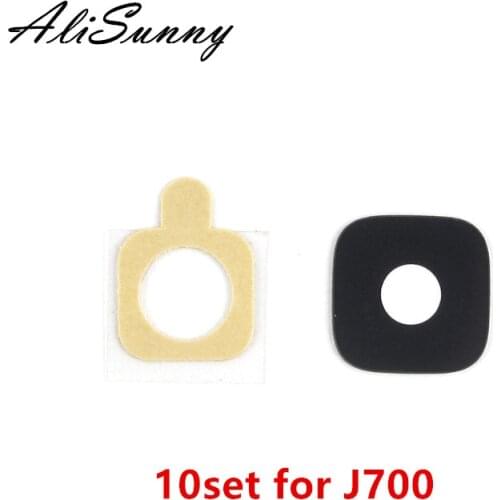 AliSunny 10pcs Housing Rear Back Camera Lens Glass + 3M Sticker for SamSung Galaxy J1 J5 J7 J700 2015 Replacement Parts