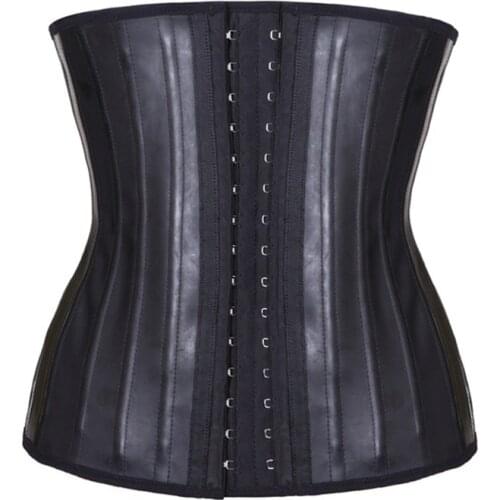 YAGIMI Slim Belt Body Shaper Modeling Strap 25 Steel Boned Waist Cincher Gaine Amincissante Latex Waist Trainer Corset Belly