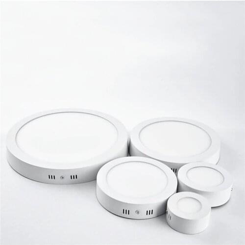 Ultra-Thin Round Square Surface Mounted LED Panel Lights 6W12W18W24W LED Ceiling Lights AC85-265V LED Downlights Indoor Lighting