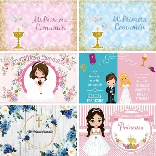 Yeele Holy First Communion Backdrop Photocall My First Tooth Baby Shower Birthday Party Background Photography For Photo Studio
