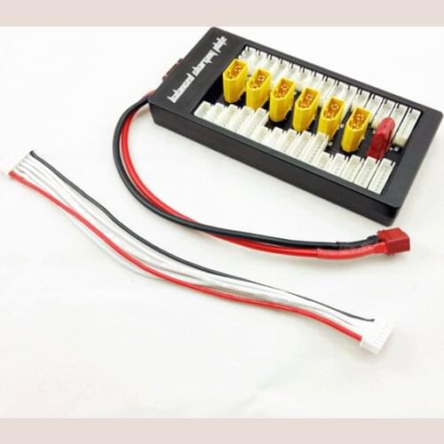 XT60 Lipo Parallel Charging Board parallel 6 batteries Charger Plate for Imax B6 B6AC B8 6 in1 RC FPV Quadcopter
