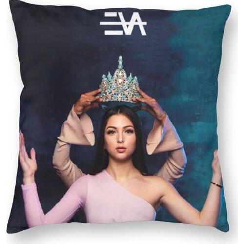 Vibrant Eva Queen Square Throw Pillow Case Home Decorative 3D Double Side Printed French Singer Cushion Cover for Sofa