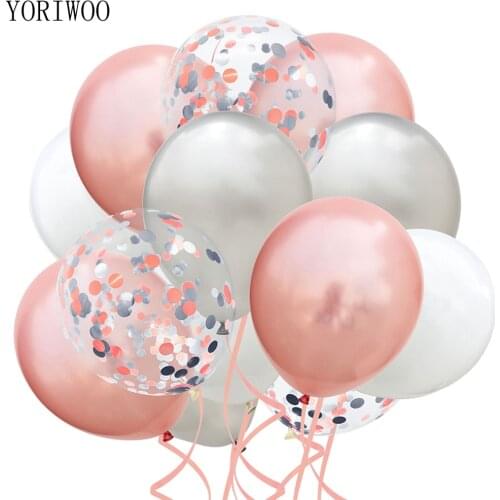YORIWOO 20pcs Latex Balloon Confetti Happy Birthday Balloon Air Baby Shower Boy Girl Baloons Wedding Party Decoration Babyshower