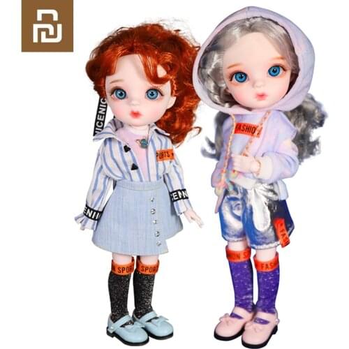 Youpin DBS Lifelike Baby Rubber Dolls Toys Gorgeous Modeling Whole Body Joints Movable 28cm Christmas Surprice Girl Gifts Doll