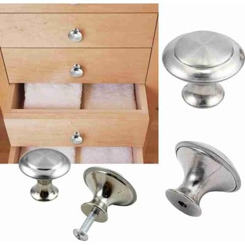 1pc Round Cabinet Knobs Steel Drawer Knobs Kitchen Cupboard Pull Handles Furniture Hardware Accessory