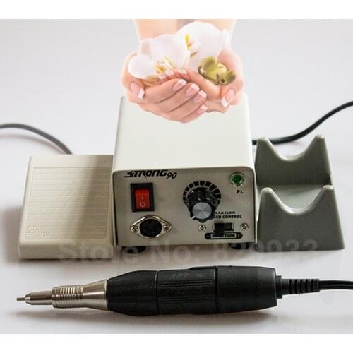 220V / 110V Dental Lab & Clinic, Hobby, Nail File, Gems Strong Electric Micromotor Polishing Strong 90 Unit +35K RPM Handpiece A