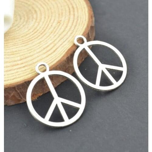 30 pcs Tibetan Silver Plated peace Charms Pendants Jewelry Making DIY Accessories Charm Handmade Crafts J145