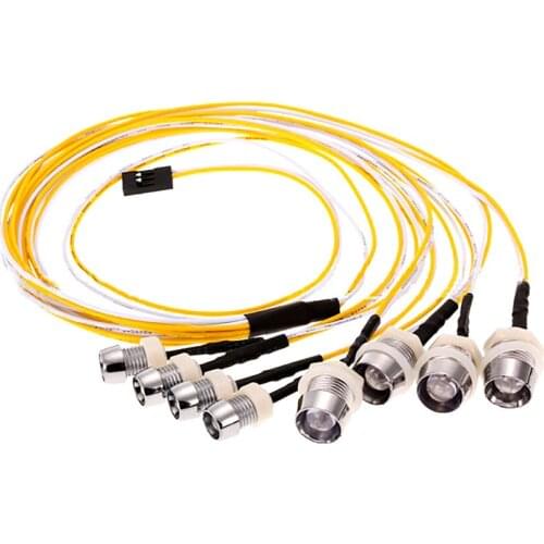 8pcs RC Car Shell LED Light Kit for Tamiya Axial SCX10 D90 HPI for Traxxas HSP Redcat RC4WD 1/10 1/8 RC Car Accessories