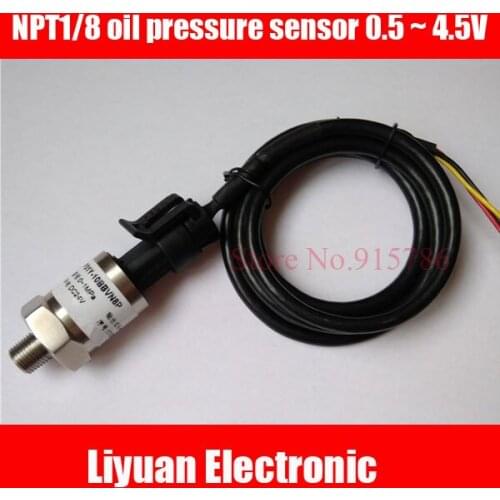 1pcs NPT1/8 oil pressure sensor / 1MPa ceramic pressure sensor / economy pressure sensor 0.5 ~ 4.5V