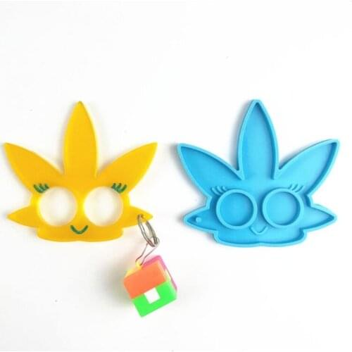 Tree Leaf Keychain Epoxy Resin Mold Jewelry Pendants Silicone Mould DIY Crafts Decoration Casting Tools