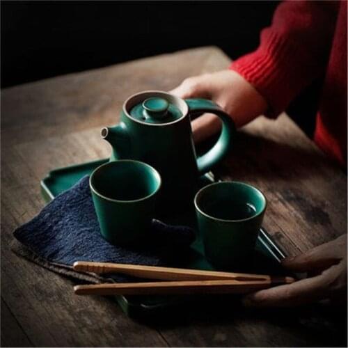 Retro Style Porcelain Ceramic Bowls Handmade Coarse Pottery Tea Ceremonial Cup Chinese Style Tea Cups Small Business Supplies