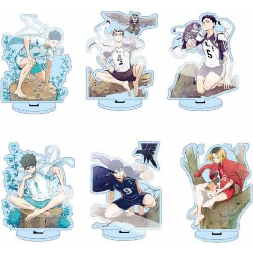 1 Pcs Cartoon 13cm Anime Haikyuu Figures Desk Plate Models Anime Acrylic Stand Model Toys Action Figures Toys Children Gifts