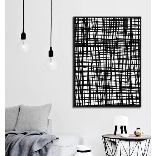 Personality Concise Poster Black Line Messy Pictures Wall Art Canvas Painting Prints For Living Room Bedroom Kitchen Decor