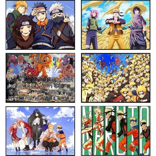 Japanese Anime Canvas Painting Naruto Naruto Sasuke Posters and Prints Print Mural Pictures Kids Room Home Wall Decoration