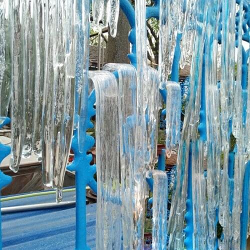 Creative Design Handmade Murano Glass Art Craft Waterfalls 20 to 30cm Long Gate Wall Decor Glass Sculpture