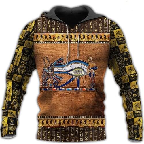 Ancient Egypt Eye Of Horus 3D Jacket Men/women Casual Vintage Streetwear Sweatshirts Hip Hop Hoody Mens Hipster Punk Clothes