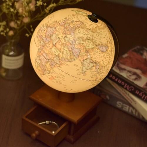 Globe 20cm Small Ar Teaching Globe Home Jewel Box Creative Night Light Relief Touch Decoration Chinese And English Bilingual
