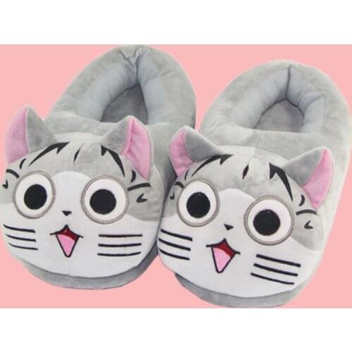 2020 Cute Sweet Cat Slippers Women Warm Plush Home Slipper Anti-Slip Soft Lovers Winter Slides Ladies Indoor Floor House Shoes
