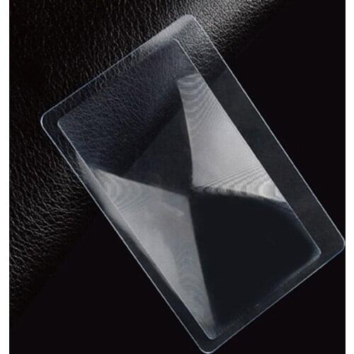 New 5pcs Transparent Credit Card 3 X Magnifier Magnification Magnifying Fresnel LENS Card Credit Card Magnifier