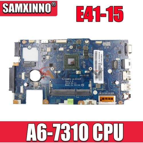 Original New For Lenovo IdeaPad E41-15 Mainboard BAWP LA-D731P Laptop motherboard with AMD A6-7310 100% fully tested