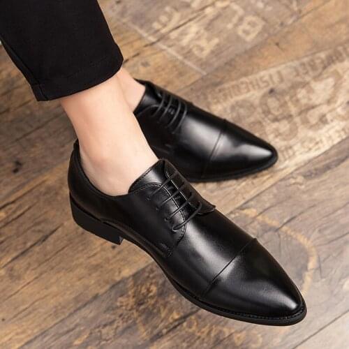 Plus size38-48 shoes mens original new mens PU leather shoes square toe business dress shoes mens casual Oxford Shoes zapatos