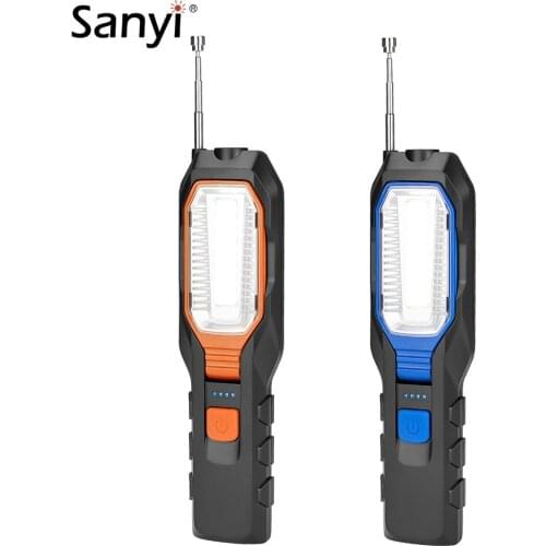 Portable COB LED Work Light USB Charging Flashlight Telescopic Magnet Pick Up Tool Outdoor Power Bank With Hanging Hook Battery