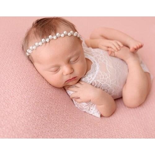 Girls Newborn Hairband Rhinestone 2019 Vintage Beauty Handmade Headbands Pearl Beads Elastic Kids Hair Band Wedding Accessories