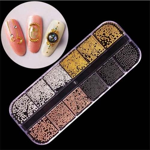 Swagpick 1 Box Mixed 3D Micro Caviar Beads Nail Art Decoration Nails Accessories diy supplies tool
