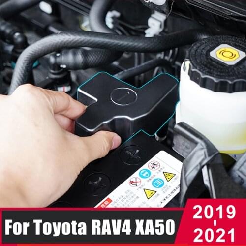 Car Engine Battery Anode Negative Electrode Protector Terminal Cover Case For Toyota RAV4 RAV 4 2019 2020 2021 XA50 Accessories
