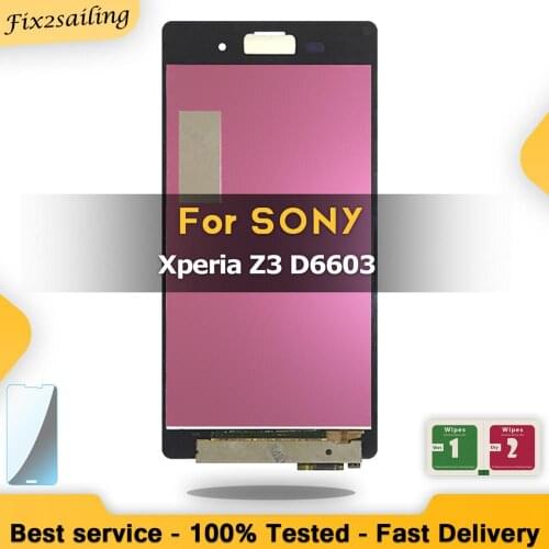 For Sony Xperia Z3 LCD Display Touch Screen D6603 D6633 D6643 D6653 Assembly Replacement Digitizer Sensor Glass Panel