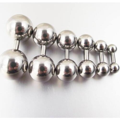 1 Piece 3mm thickness Bar Big Ball Stainless Steel Straight Barbell Tragus Ear Piercing PA Nipple Bar Lips Body Jewelry