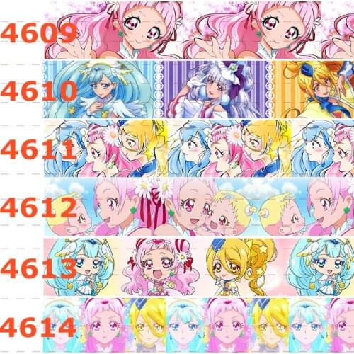 10yards - Different sizes Japanese girl cartoon printed Grosgrain ribbon -Cute girl ribbon