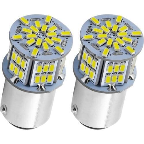 1157 LED Bulb White 54SMD 1080 Lumens, 7528 2357 2057 LED Light Bulbs for Brake Tail Running Parking Backup Light