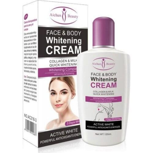 120ml Face&Body Cream Collagen&Milk For Dark Skin Bleaching Brightening Whitening Cream Private Parts Formula Armpit Whitener