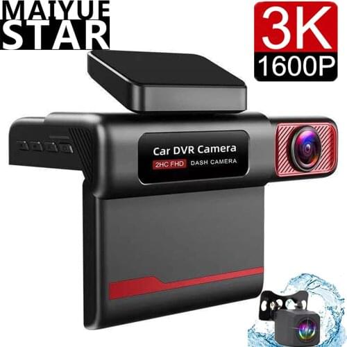 3 Inch Car DVR 3K UHD Video Recorder 2560P*1600P Folding Rotating Dash Cam WIFI/ADAS Dual Lens Night Vision Register 24H Parking