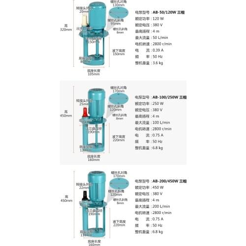 AB-50 380v Grinder pump 120w wire cutting cycle Oil Pump