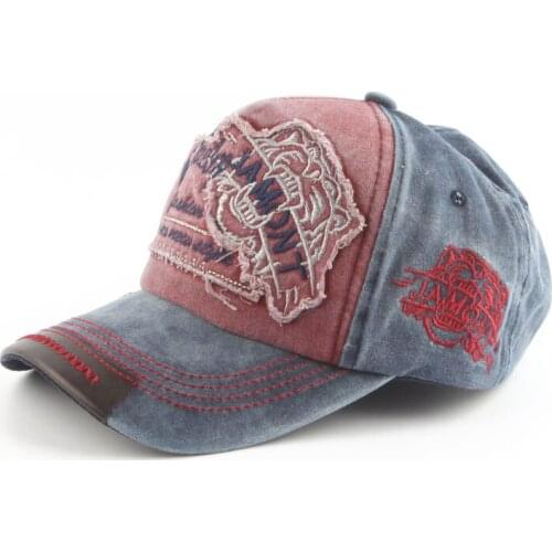 Brand Men Cap Dad Hat 100% Washed Cotton Baseball Cap Tiger Embroidery Trucker Cap gorra animales Snapback Hats For Women