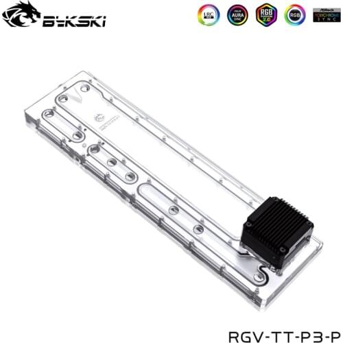 BYKSKI RGB Acrylic Water Tank For Thermaltake Core Computer P3 Case Distro Plate Tank, RGV-TT-P3-P cooler