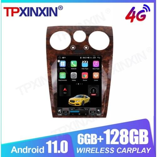 Tesla Style Screen Android 11 6+128G For Bentley GT Speeding Supersport Car GPS Navigation Headunit Multimedia Player Auto Radio