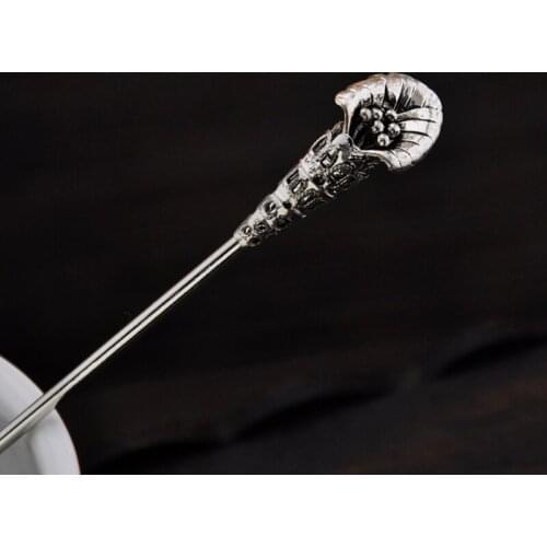Hot sell new - free shipping Handmade Miao silver flowers classical folk style female hair hairpin step shake up
