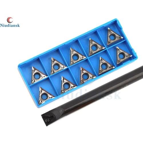 10pcs TCMT16T3 Carbide Inserts 1pc S16Q-STFCR16 S20R-STFCR16 Internal Turning Tool Holder S25S-STFCR16 STFCL CNC Lathe Tool Suit