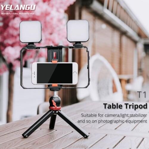 YELANGU T1 YLG1202A Pocket Mini Metal Desktop Tripod Mount with 360 Degree Ball Head for DSLR & Digital Cameras (Black)