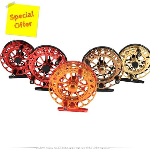 CNC-machined 2 Bearing No Brakes Big Spool Fly Reels Sea Bait Reel Carp Fishing Reel Fishing Tackle Sea Fishing Accessory