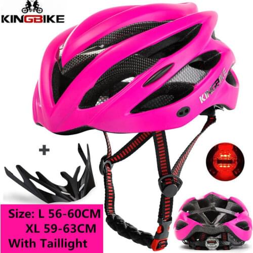 KINGBIKE cycling helmet MTB pink bicycle helmet XL ultralight women men Mountain road bike helmet with light casco mtb 2021