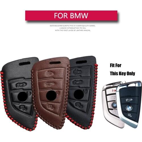 Leather Car Key Cover For BMW X5 F15 X6 F16 G30 1 2 3 4 5 6 7 Series G11 X1 F48 F39 X5 2017 2018 E53 E70 E39 F10 F30 Z4 218i