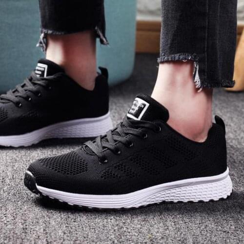 Big Size Summer Lightweight Womens Sports Shoes Womens Sneakers Women Running Shoes Sport Black Krasivovki Chaussure Gym B-488