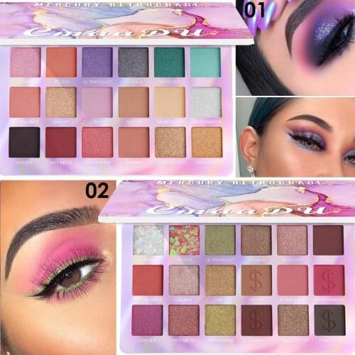 Mercury Retrograde Eyeshadow Palette Lasting Matte Glitter Shiny Eye shadow Makeup Palette Nude Color Eye Pigment Cosmetics Kit
