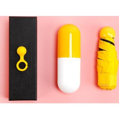 Mini Folding Umbrella Pocket Kids Windproof Anti-UV Rain Sun Protection Parasol Umbrella Portable Colorful Travel Umbrella