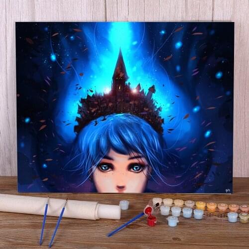 Scenery Crown Coloring By Numbers Painting Set Oil Paints 50*70 Picture By Numbers Photo Wall Paintings For Handicraft